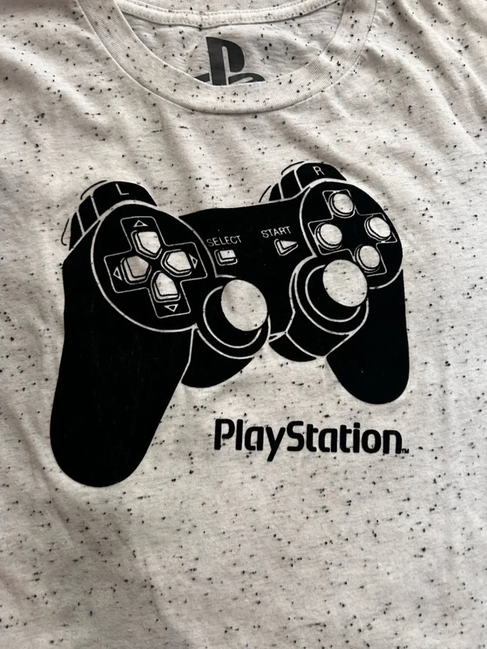 Sony White Tee with Black PlayStation Controller Print